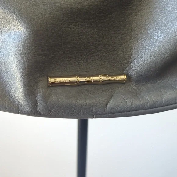 Gray Soft Leather Hobo Bag with Red Lining - Picture 7 of 11